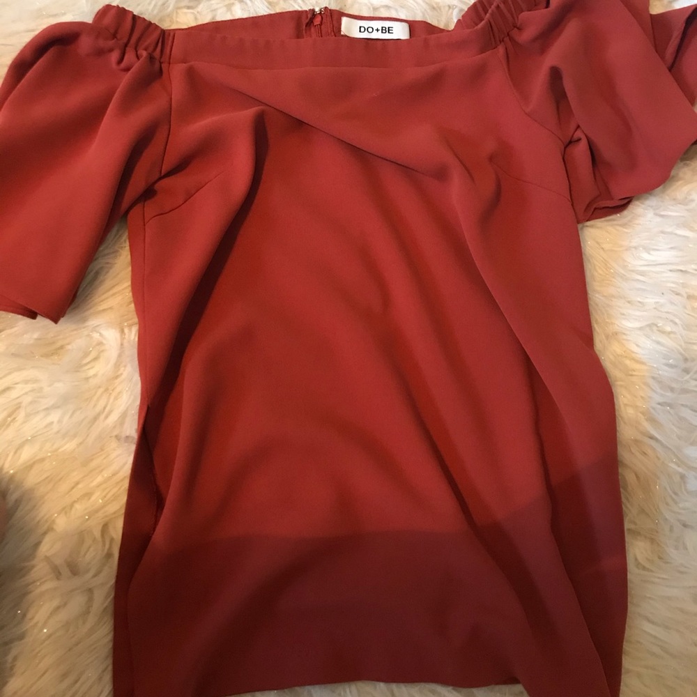 flowy burnt orange top